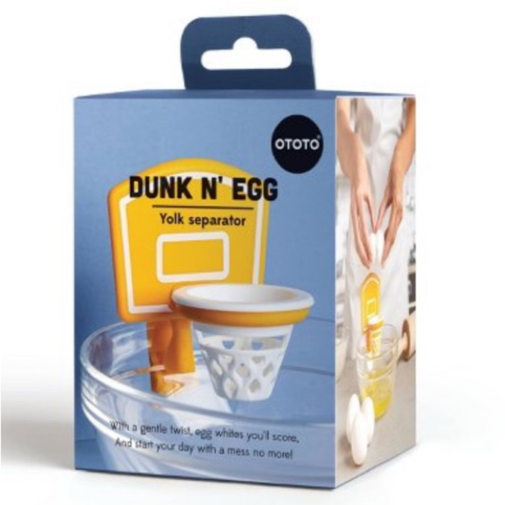 Ototo Dunk Egg Separator: Plastic, Dishwasher-Safe, White & Yellow